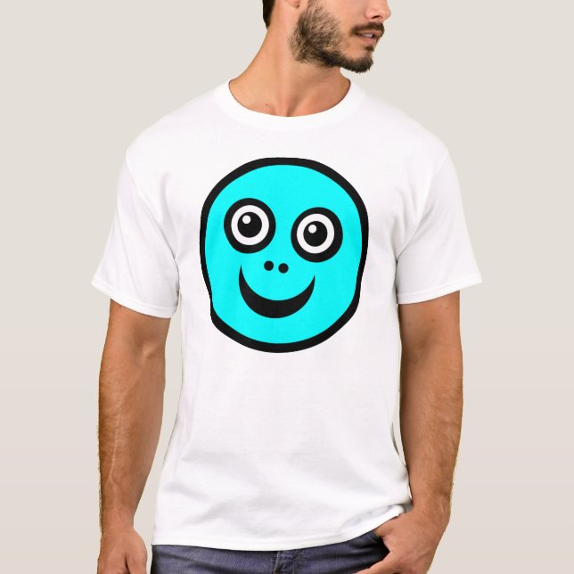 Funny Ansikte Blue Tee (Framsida)