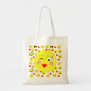 Funny Ansikte Emotional Cute Tygkasse