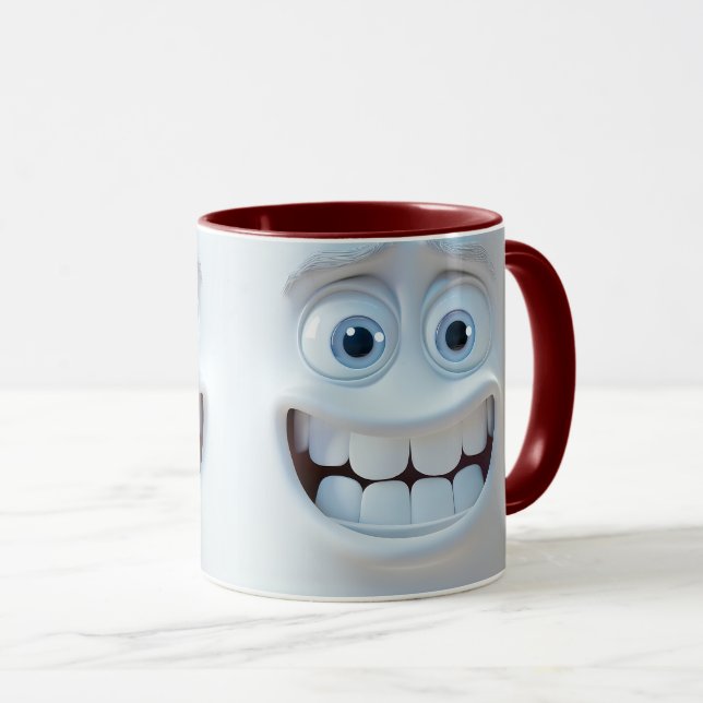 Funny Ansikte Expression Ceramic Coffee Mugg ☕ (Framsida höger)