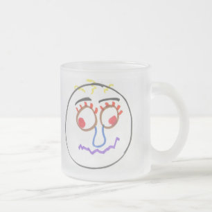 Funny Ansikte Frosted Mugg