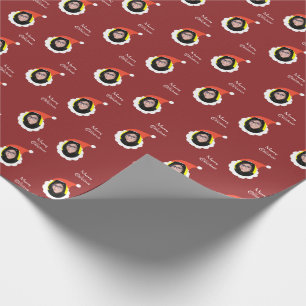 Funny Ansikte God jul Photo Anpassningsbar Presentpapper