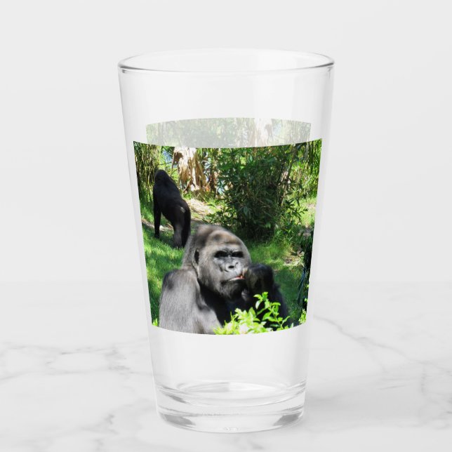 Funny Ansikte Gorilla Tumbler/Shaker Glass Glaskopp (Framsida)