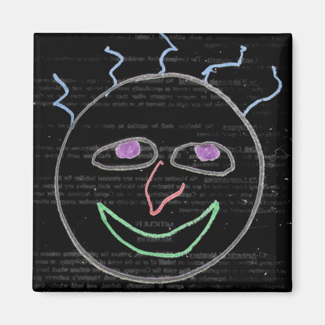 Funny Ansikte Magnet (Framsidan)