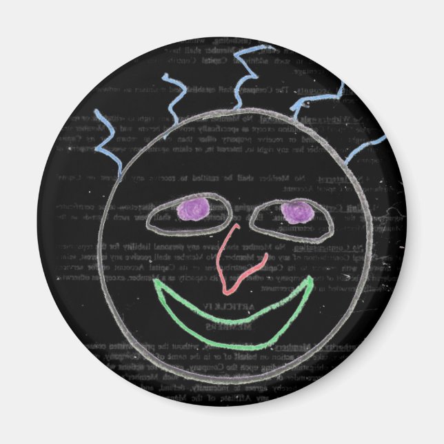 Funny Ansikte Magnet (Framsidan)
