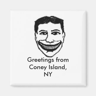 Funny Ansikte Magnet-Coney Island Magnet