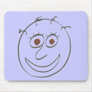 Funny Ansikte Mouse Pad Musmatta