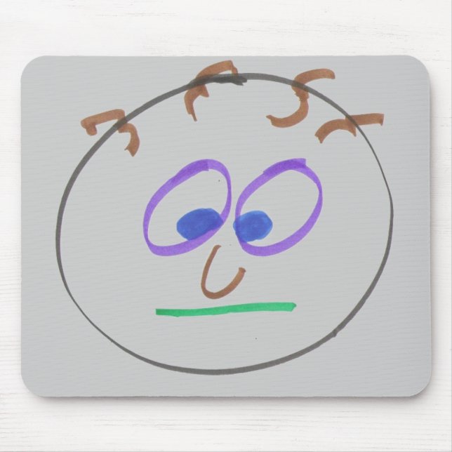 Funny Ansikte Mouse Pad Musmatta (Framsidan)