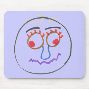Funny Ansikte Mouse Pad Musmatta