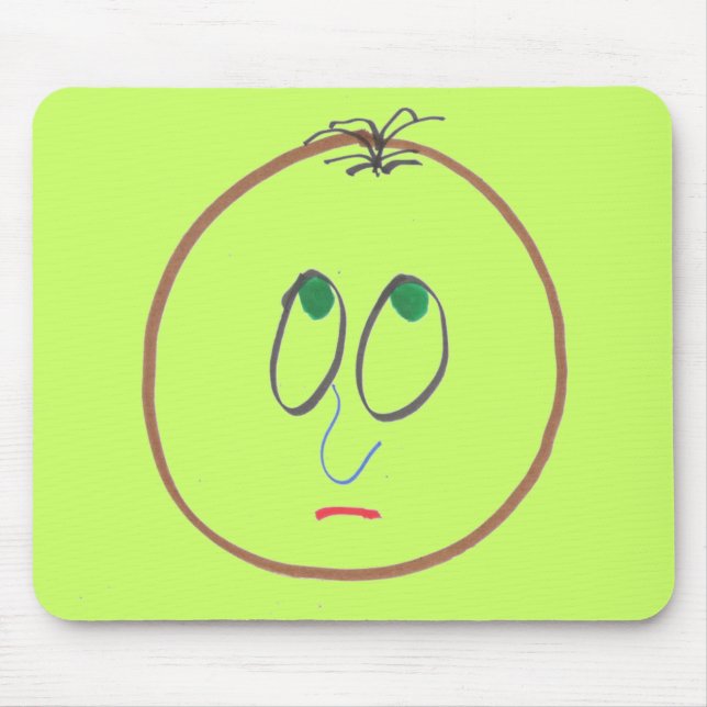 Funny Ansikte Mouse Pad Musmatta (Framsidan)