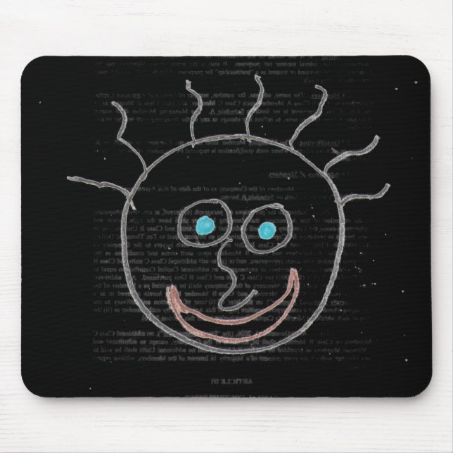 Funny Ansikte Mouse Pad Musmatta (Framsidan)