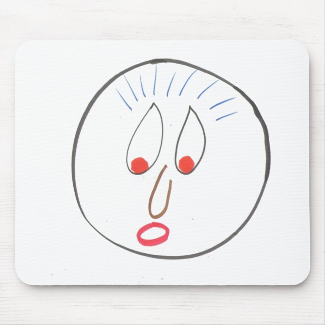 Funny Ansikte Mouse Pad Musmatta (Framsidan)