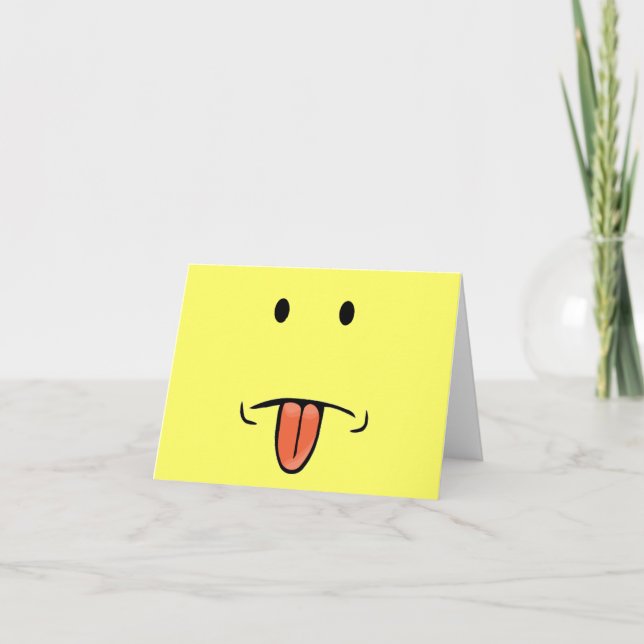 Funny ansikte-notekare kort (Framsida)