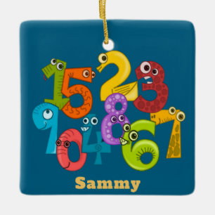 Funny Ansikte-numrering Design Ornament