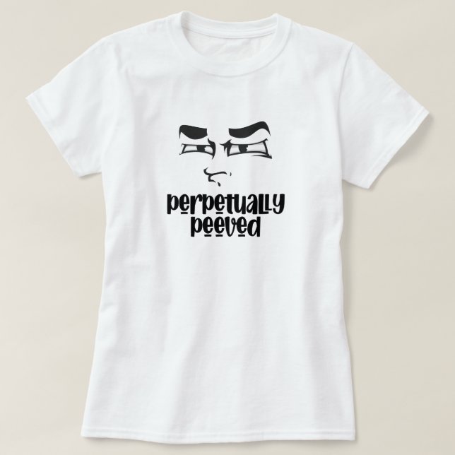 Funny Ansikte Peected T-Shirt (Design framsida)