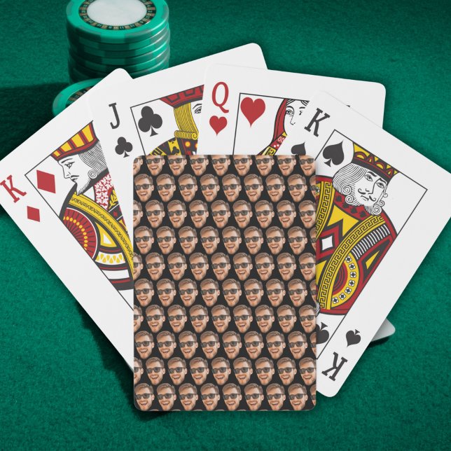 Funny Ansikte Photo Anpassningsbar Casinokort (Funny Face Photo Custom Poker Cards
)