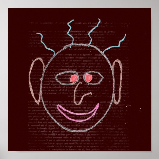 Funny Ansikte Poster (Framsidan)