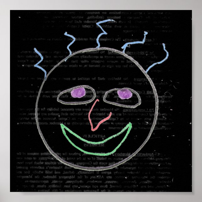 Funny Ansikte Poster (Framsidan)