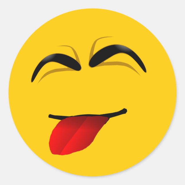 FUNNY ANSIKTE RUNT KLISTERMÄRKE (Framsida)