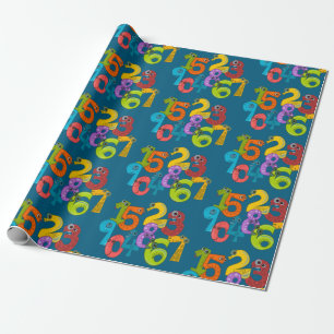 Funny Ansikte-sifferdesign, figursättning Papper Presentpapper