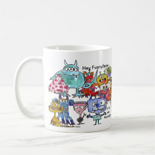 Funny Ansikte Tecknad Monsters Kaffemugg