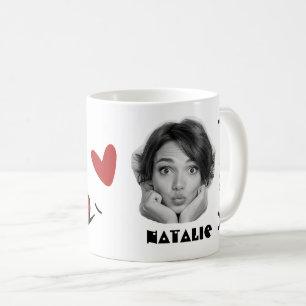 Funny Ansikte Yummy Smile Roligt White Photo Mug Kaffemugg