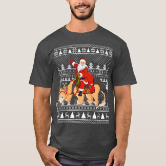 Funny Anteater Älskare Santa Riding Anteater Ugly T Shirt