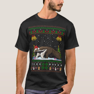 Funny Anteater Julafton Gift Santa Hat Ugly Anteat T Shirt