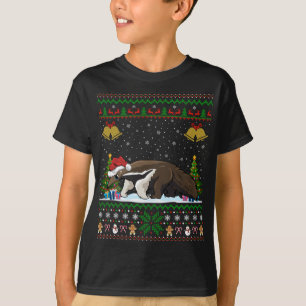 Funny Anteater Julafton Gift Santa Hat Ugly Anteat T Shirt