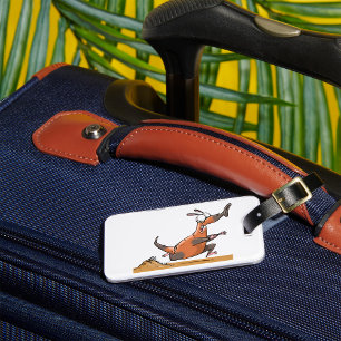 Funny Anteater Tecknad Quirky Running Animal Bagagebricka