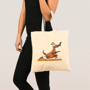 Funny Anteater Tecknad Quirky Running Animal Tygkasse