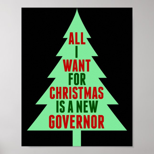 Funny Anti Governor Litical Christmas Humor  Poster (Framsidan)