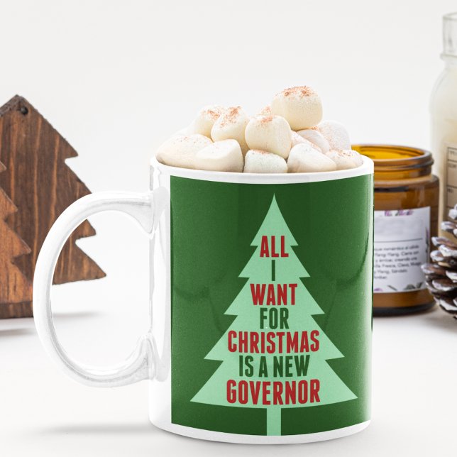 Funny Anti Guvernör Abbott Julgran Helgdag Kaffemugg (Skapare uppladdad)
