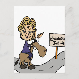 Funny Anti Hillary-politisk Tecknad Vykort