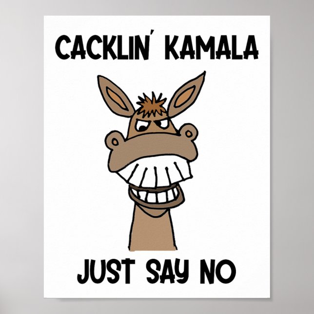 Funny Anti Kamala Harris Laughing Donkey Poster (Framsidan)