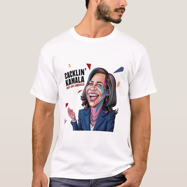 Funny anti Kamala Harris Laughing Policy T Shirt (Framsida)