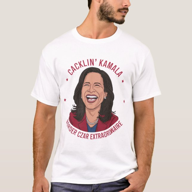 Funny Anti Kamala Harris Tecknad T Shirt (Framsida)