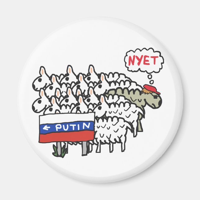 Funny Anti Putin Magnet (Framsidan)