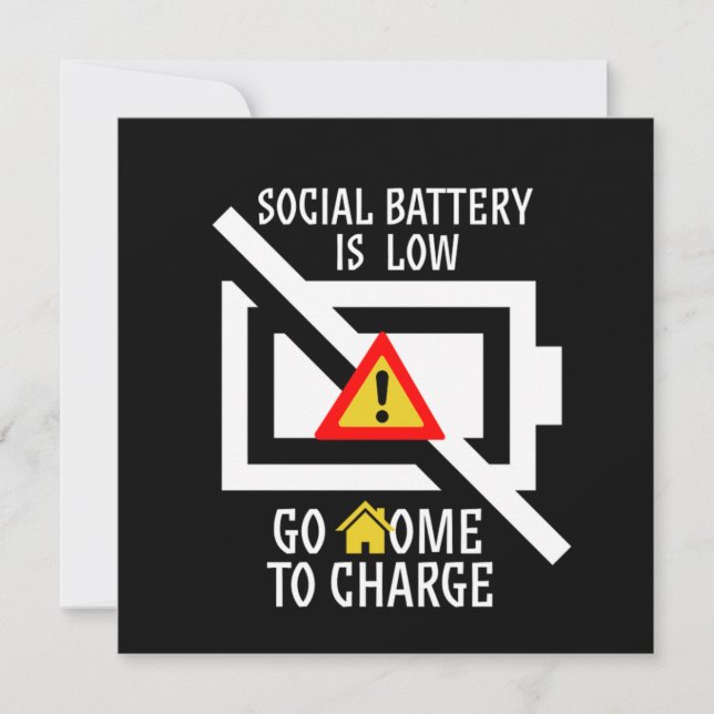 Funny Anti Social Introvert Introversion Social Ba Inbjudningar (Framsida)