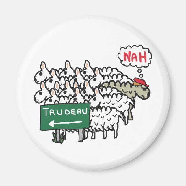 Funny Anti Trudeau Magnet (Framsidan)