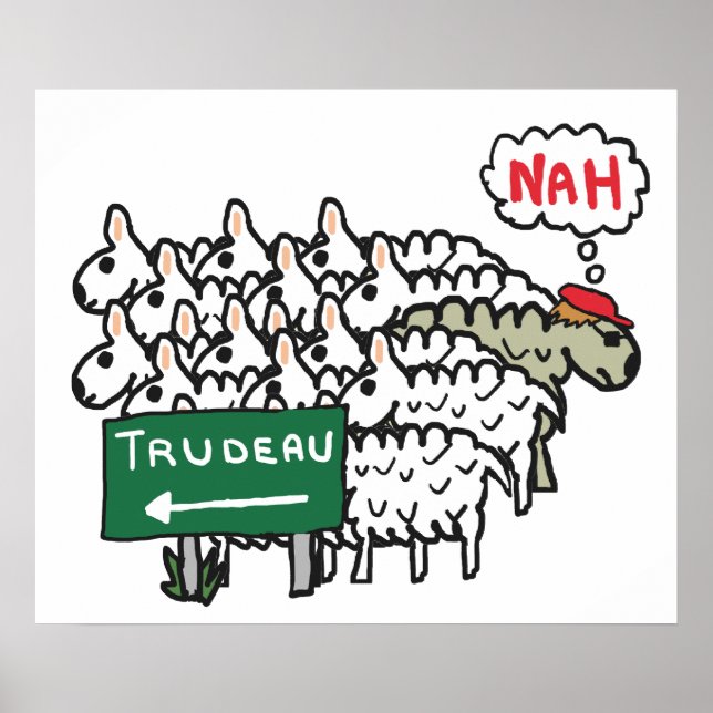 Funny Anti Trudeau Poster (Framsidan)