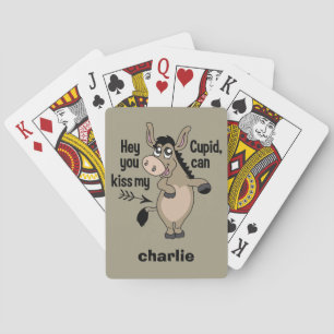 Funny Anti-Valentine Donkey-anpassningsbar-spelkor Spel Kort