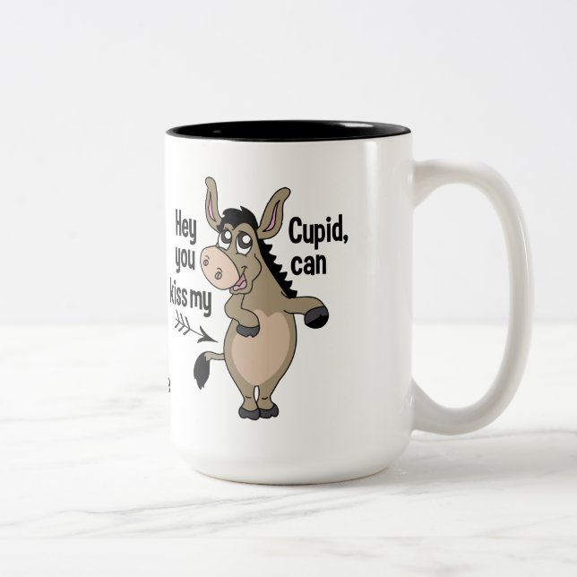 Funny Anti-Valentine Donkey-eget namn mugg (Höger)