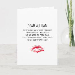 Funny Anti Valentines day Dikt Red Kiss Card Helgkort