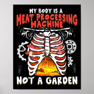Funny Anti Vegan Kött Eater Funny Kött Älskare Bq Poster