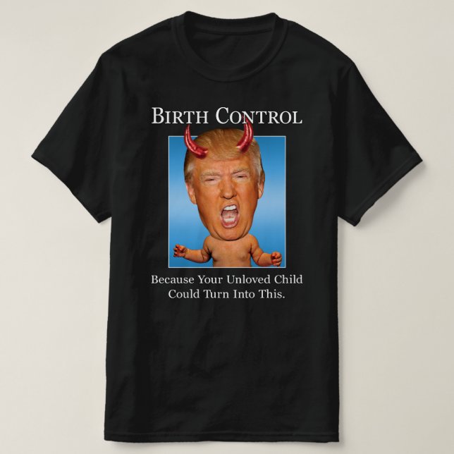 Funny antitrumpman Baby Djävulen födelsetjänst T Shirt (Design framsida)