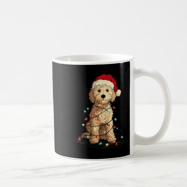 Funny Ao Christmas Graphics Dog Lights Lover  Kaffemugg (Höger)