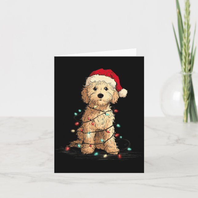 Funny Ao Christmas Graphics Dog Lights Lover  Kort (Framsida)