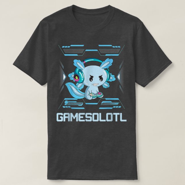 Funny Aolotl Älskare Gamesalotl Gaming Aolotl Kids T Shirt (Design framsida)
