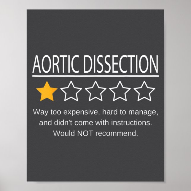 Funny Aortic Dissection One Star Would Not Recomme Poster (Framsidan)