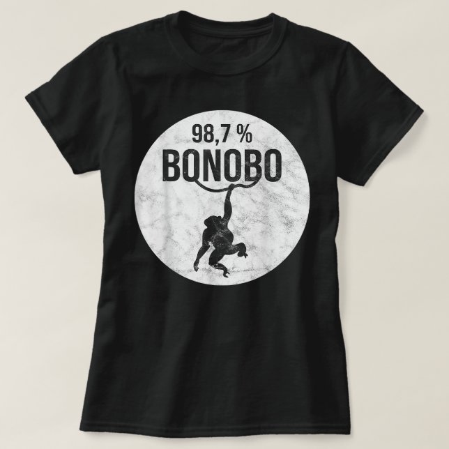 Funny apa med Chimpanzee Bonobo DNA T Shirt (Design framsida)